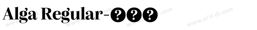 Alga Regular字体转换